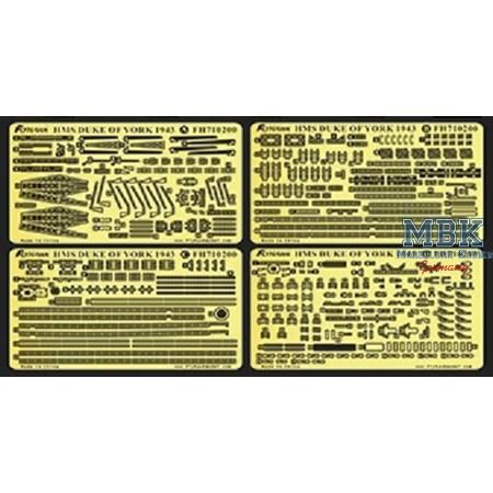 1:700 HMS Duke of York 1943 PE Sheet (FH1118)