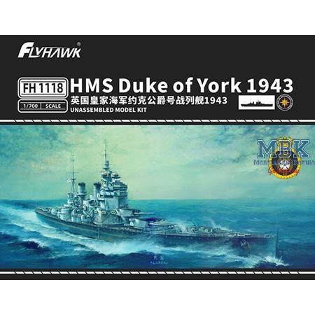 1:700 HMS Duke of York 1943