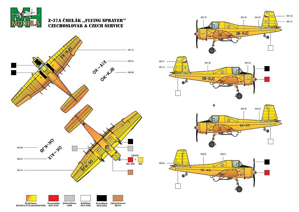 1:72 Z-37A Čmelák Flying Sprayer Czechoslovak & Czech service.