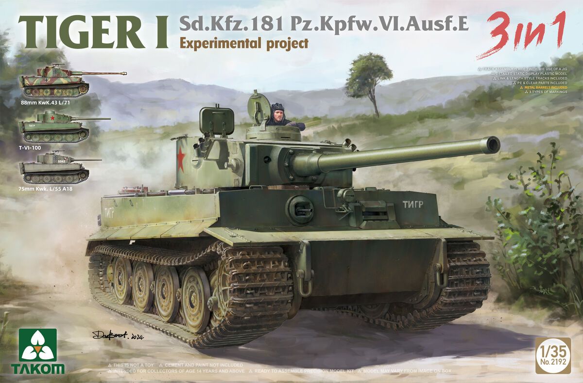 1:35 Sd.Kfz.181 Pz.Kfw.VI.Ausf.E Tiger I Experimental Project 3 in 1