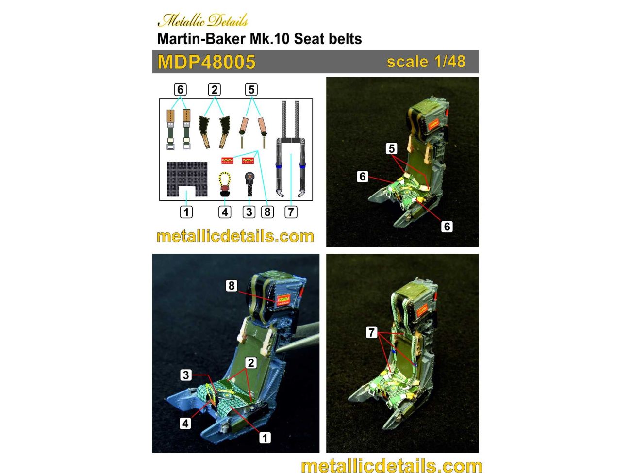1:48 Martin-Baker Mk.10 Seat belts