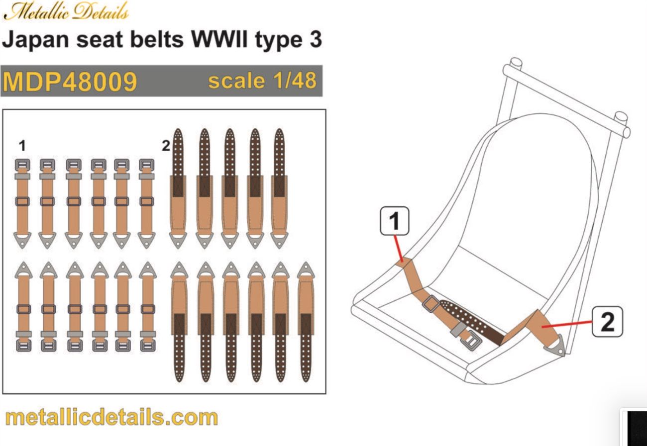 1:48 Japan seat belts WWII type 3
