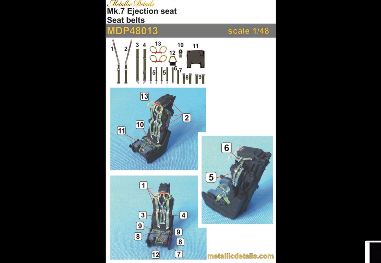 1:48 Mk.7 Ejection seat seat belts