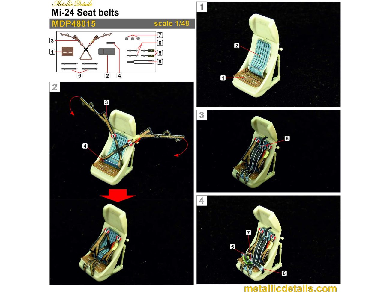 1:48 Mil Mi-24D Seat belts