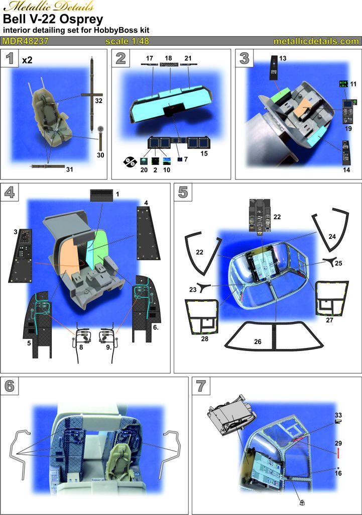 1:48 Bell-Boeing MV-22 Osprey interior