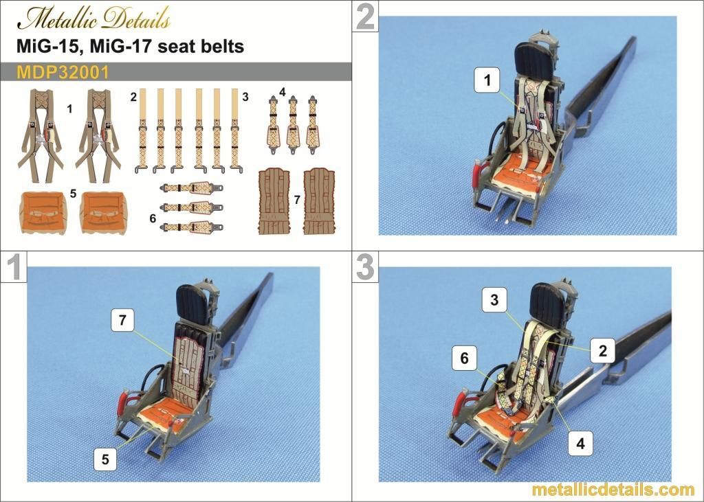1:32 Mikoyan MiG-15/MiG-17 seat belts