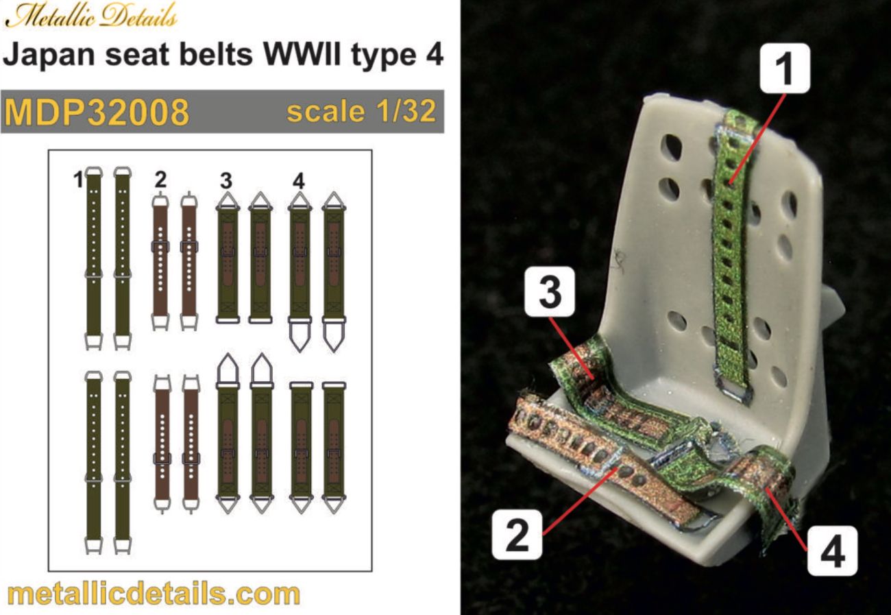 1:32 Japan seat belts WWII type 4