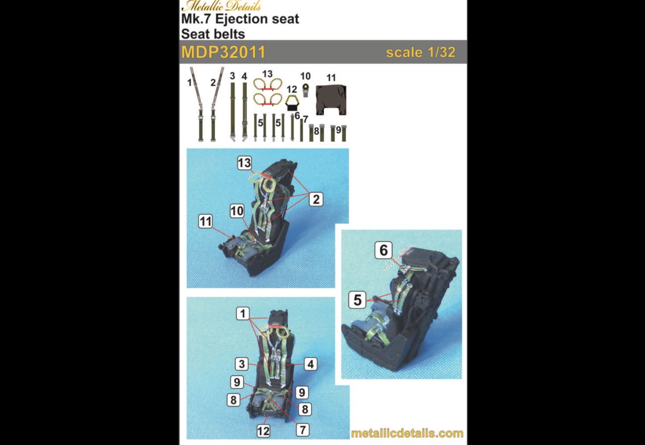 1:32 Mk.7 Ejection seat seat belts
