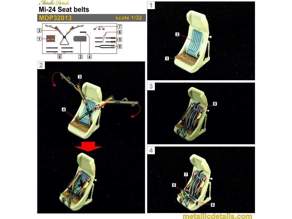 1:32 Mi-24. Seat belts