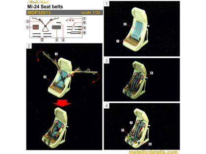 1:32 Mi-24. Seat belts