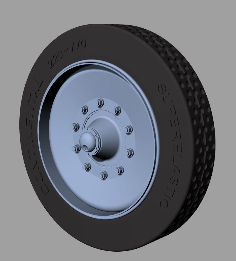 1:35 Sd.Kfz 8 solid rubber wheels