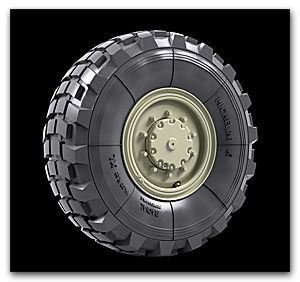1:35 MAN LKW 5t mil Road wheels (Michelin X)