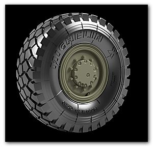 1:35 MAN LKW 5t 6x6 mil Road wheels (Michelin XZL)