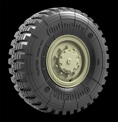 1:35 MAN LKW 10t mil Road wheels (Continental MIL)
