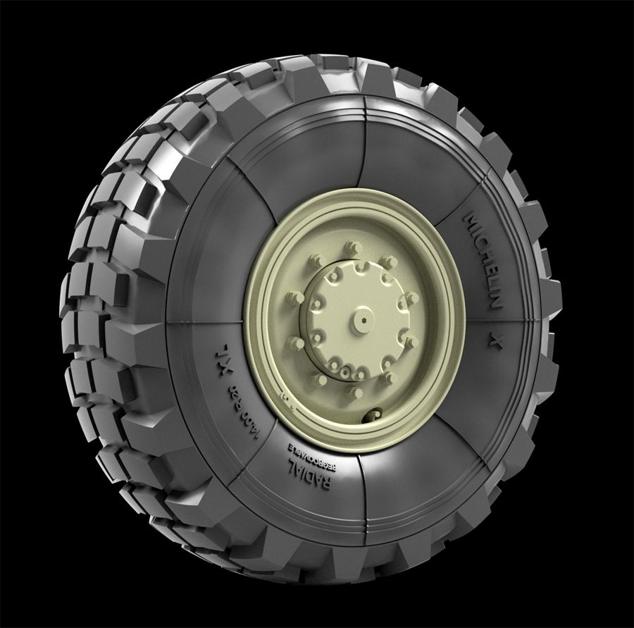 1:35 MAN LKW 10t mil Road wheels (Michelin X)