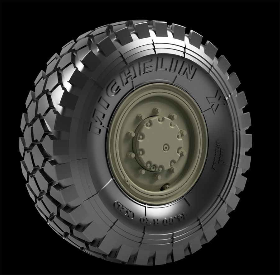 1:35 MAN LKW 10t mil Road wheels (Michelin XZL)