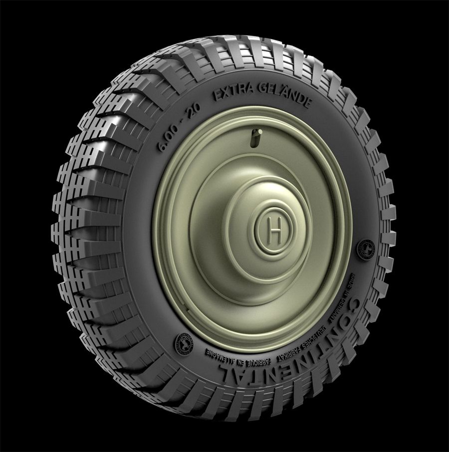 1:35 Horch V8 type 830R Road wheels (Continental)