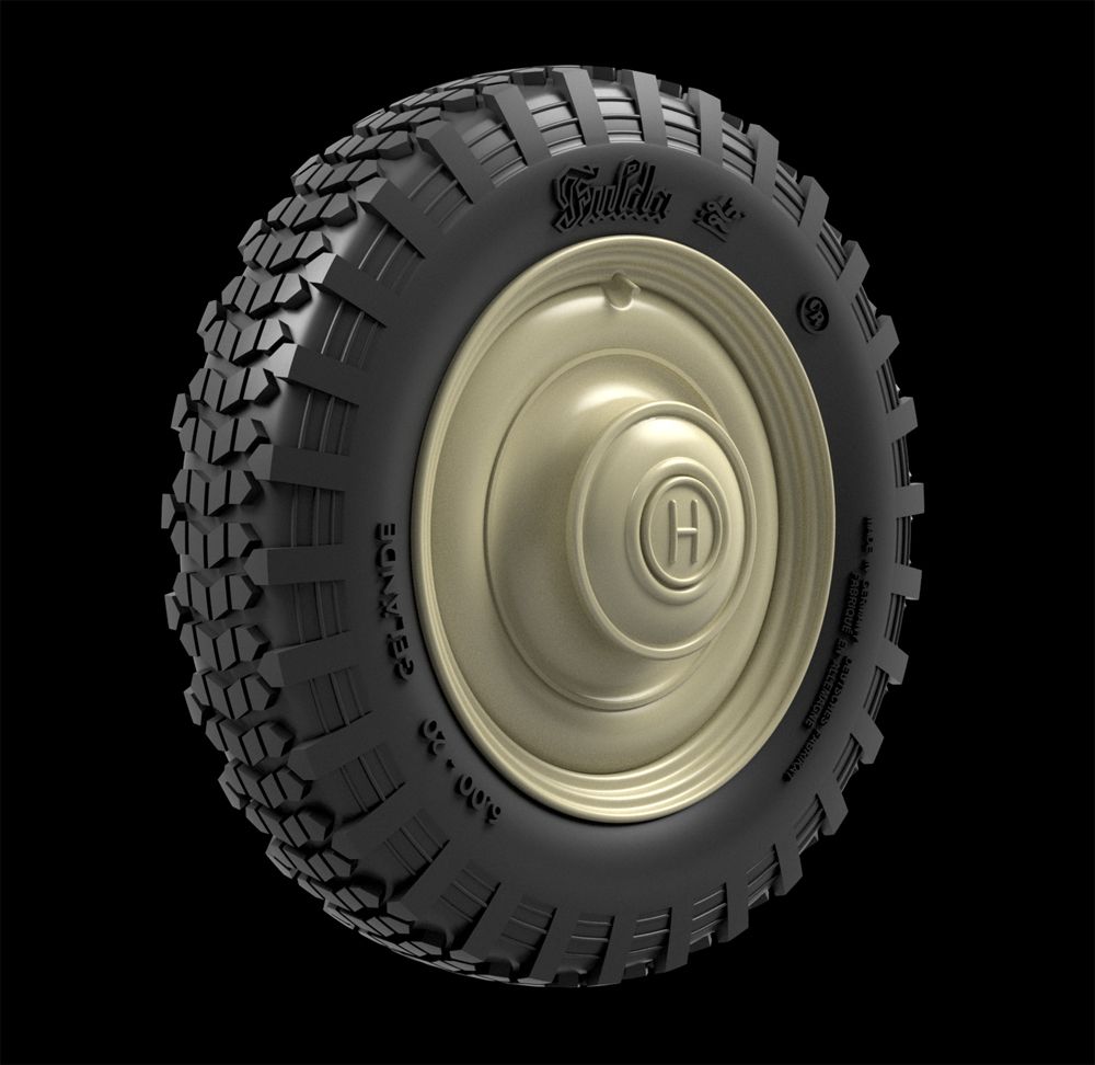 1:35 Horch V8 type 830R Road wheels (Fulda)