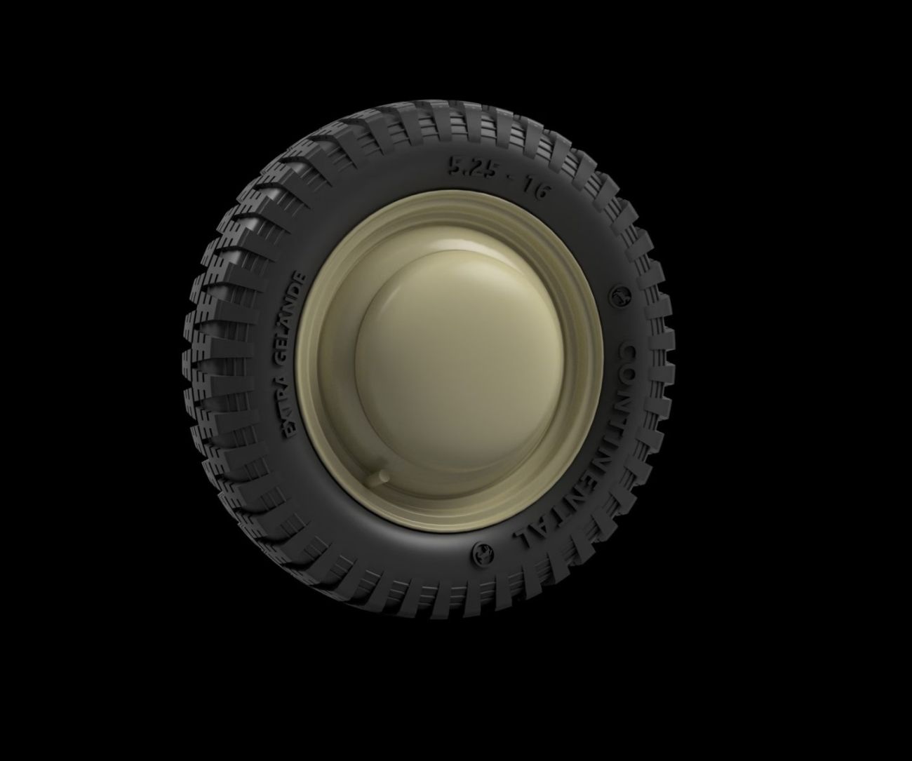 1:35 VW typ 82 Kübelwagen road wheels with protective cap (Initial)