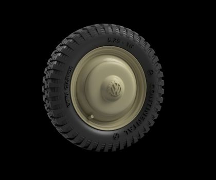 1:35 VW typ 82 “Kübelwagen” road wheels with protective cap (Early)