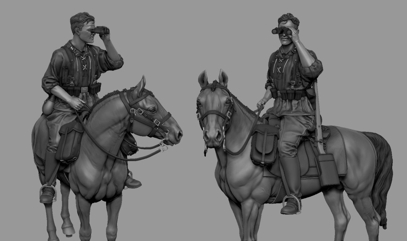 1:35 German Mounted Cavalryman (8th Waffen SS Division 'Florian Geyer')