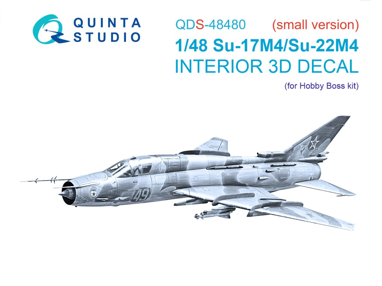 1:48 Su-17M4/Su-22M4 3D-Printed & coloured Interior on decal paper (Hobby Boss) (Small version)