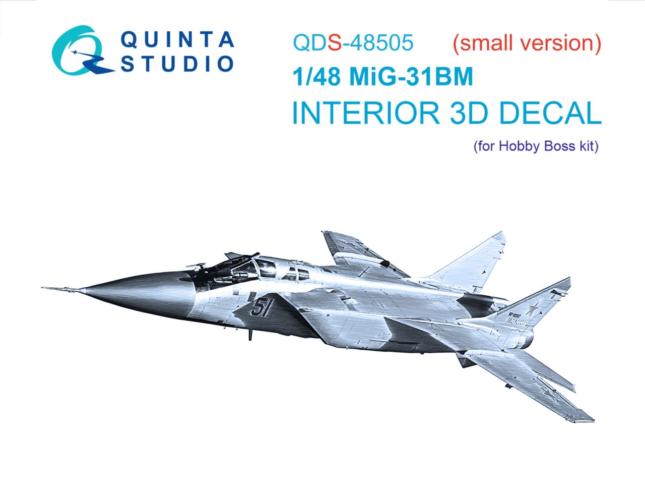 1:48 MiG-31BM 3D-Printed & coloured Interior on decal paper (Hobby Boss) (Small version)