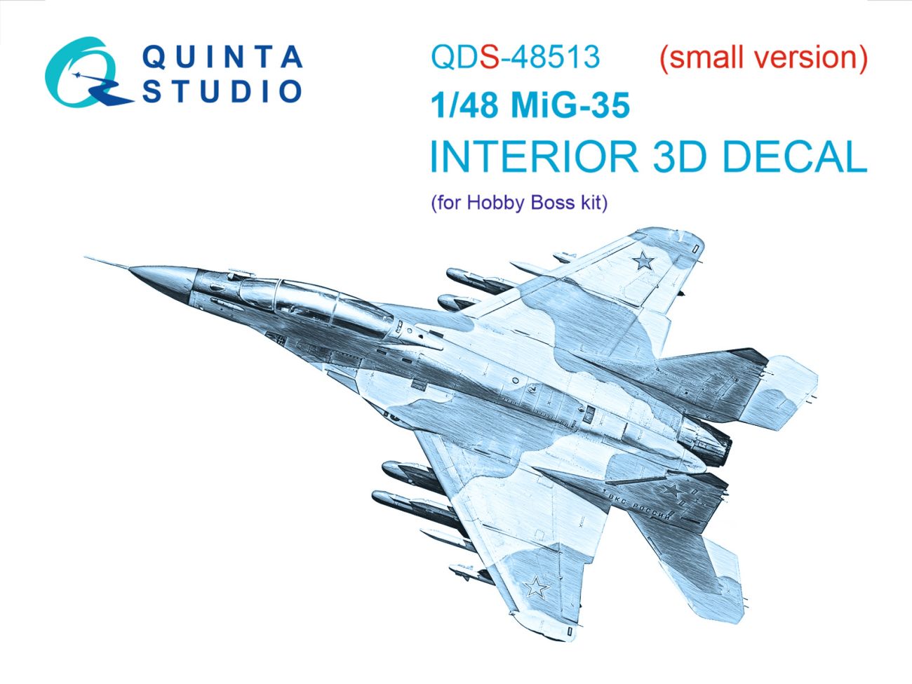 1:48 MiG-35 3D-Printed & coloured Interior on decal paper (HobbyBoss) (Small version)