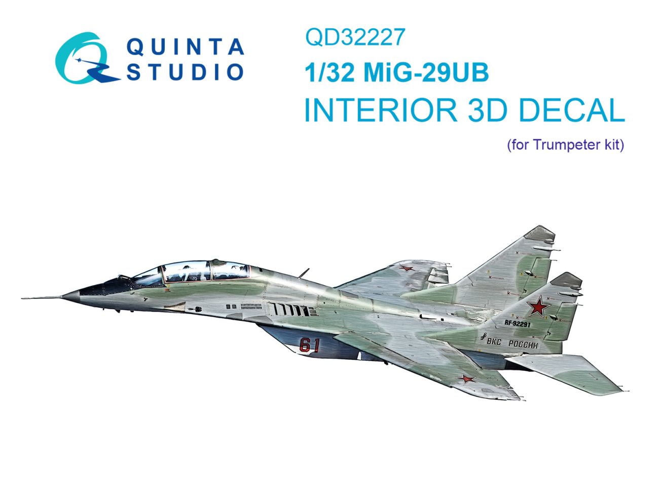 1:32 MiG-29UB 3D-Printed & coloured Interior (Trumpeter)