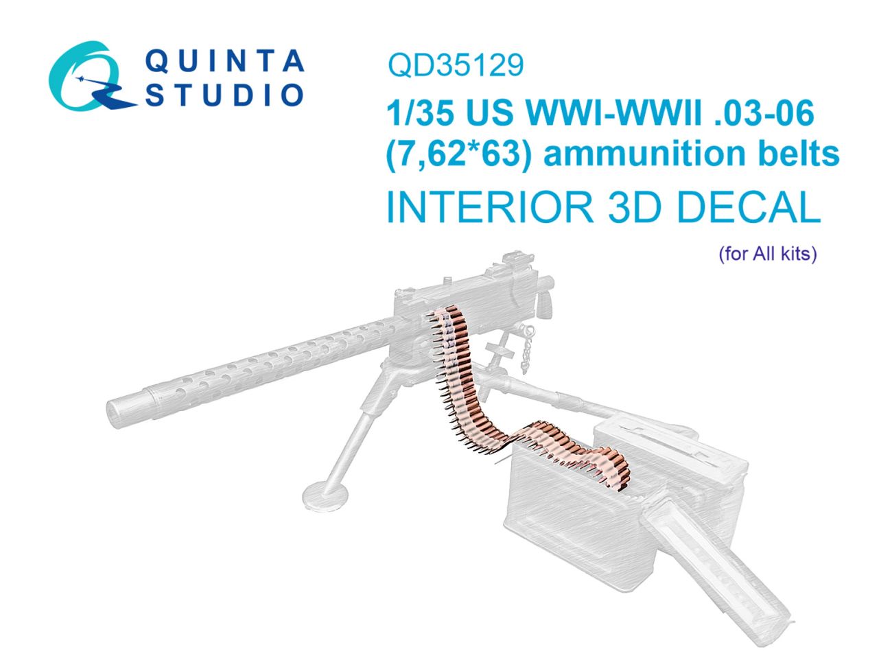 1:35 US WWI-WWII .03-06 ammunition belts (All kits)