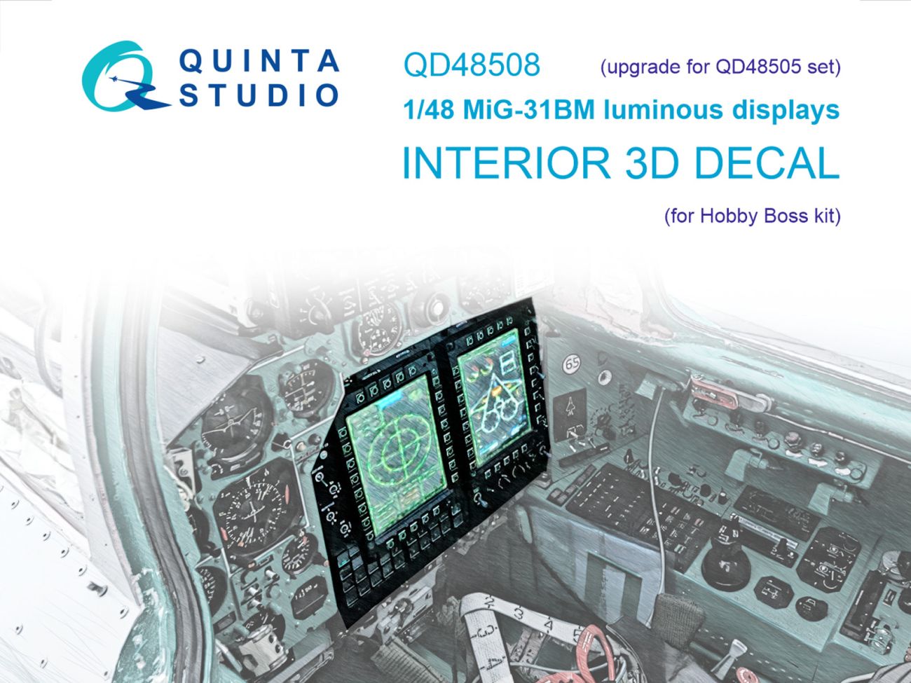 148 MiG-31BM luminous displays for QD48505/QDS-48505 sets (Hobby Boss)