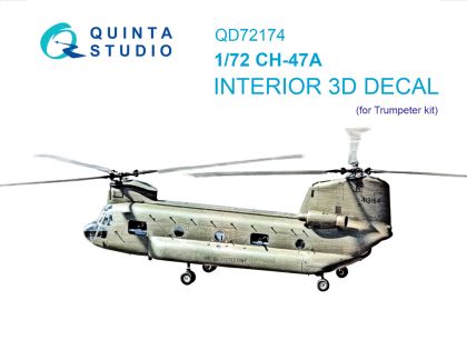 1:72 CH-47A 3D-Printed & coloured Interior on decal paper (Trumpeter)