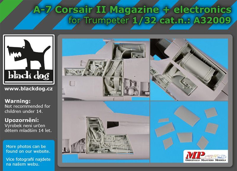 1:32 A-7 Corsair II magazine+electronics