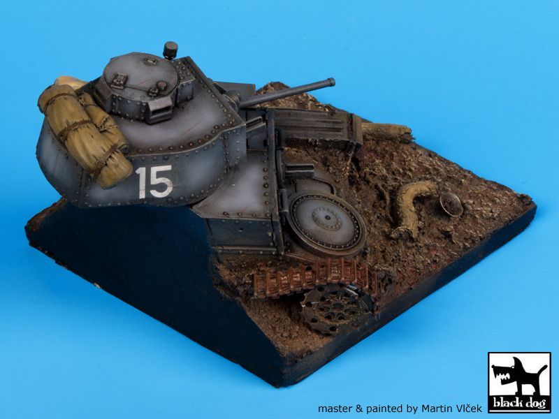 1:35 Destroyed Pz.Kpfw 38 base