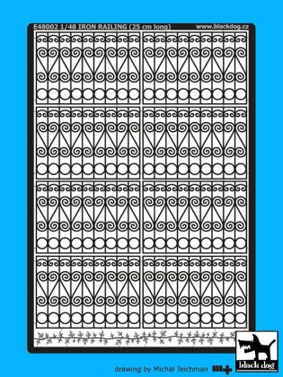 1:48 Iron railing (25cm long)