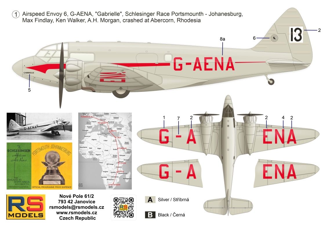 1:72 Airspeed Envoy Schlesinger Race