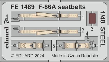 1:48 F-86A Sabre seatbelts STEEL