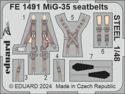 1:48 Mikoyan MiG-35 seatbelts STEEL
