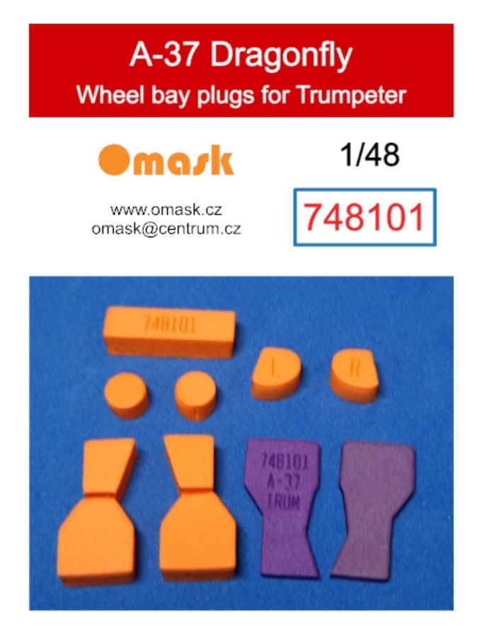1:48 A-37 Dragonfly wheel bay plugs (for Trumpeter)