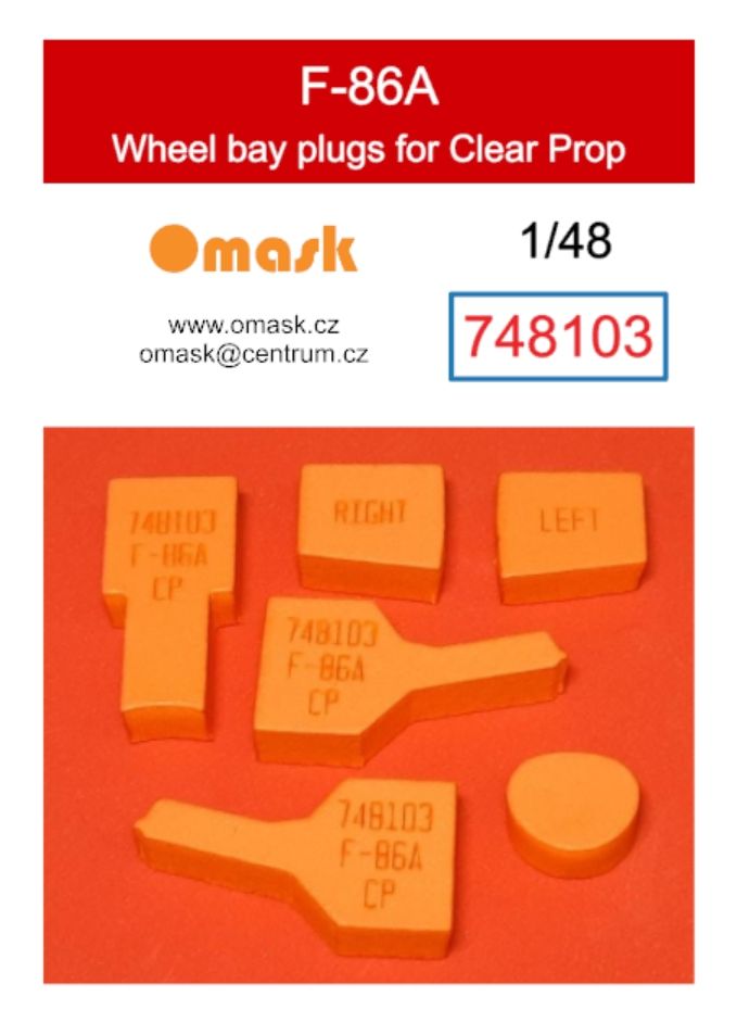 1:48 F-86A wheel bay plugs (for Clear Prop)