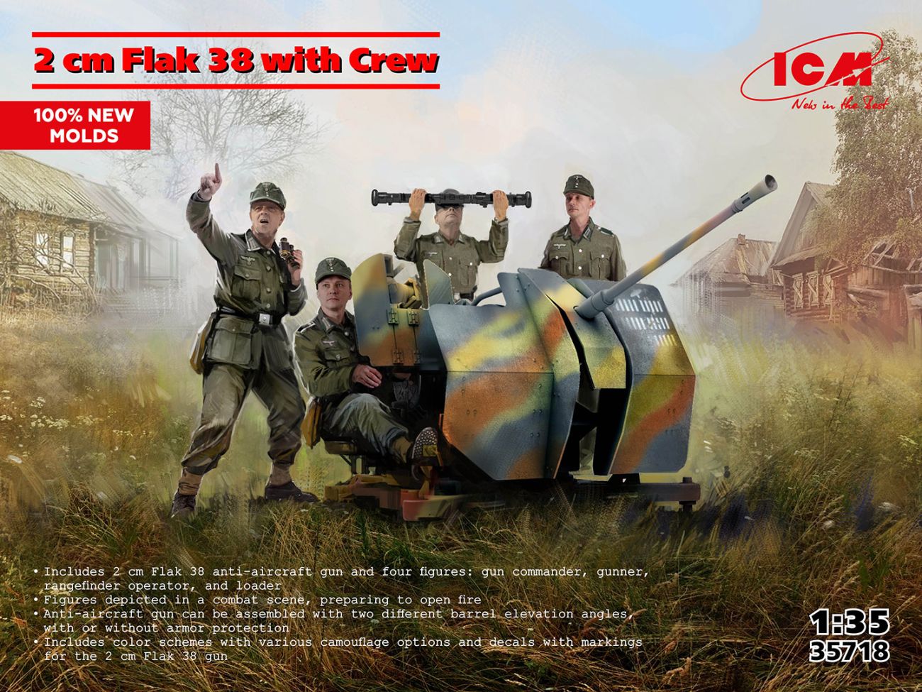 1:35 2 cm Flak 38 with Crew