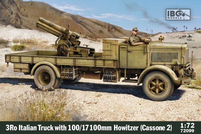 1:72  3Ro Italian Truck with 100mm Howitzer 100/17 (Cassone 2) 