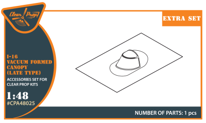 1:48 Polikarpov I-16 vacuum formed canopy (late version