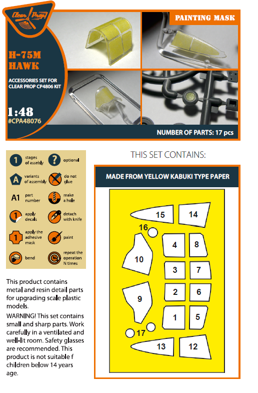 1:48 Curtiss Hawk H-75M painting mask