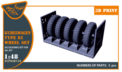 1:48 Kubelwagen type 82 Wheel set 