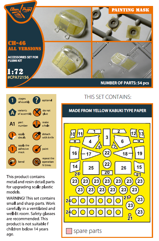 1:72 CH-46 painting mask