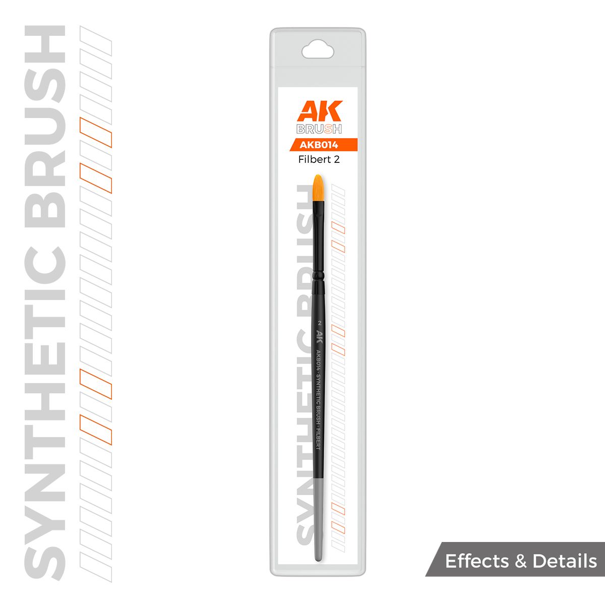 AK SYNTHETIC BRUSH – FILBERT 2