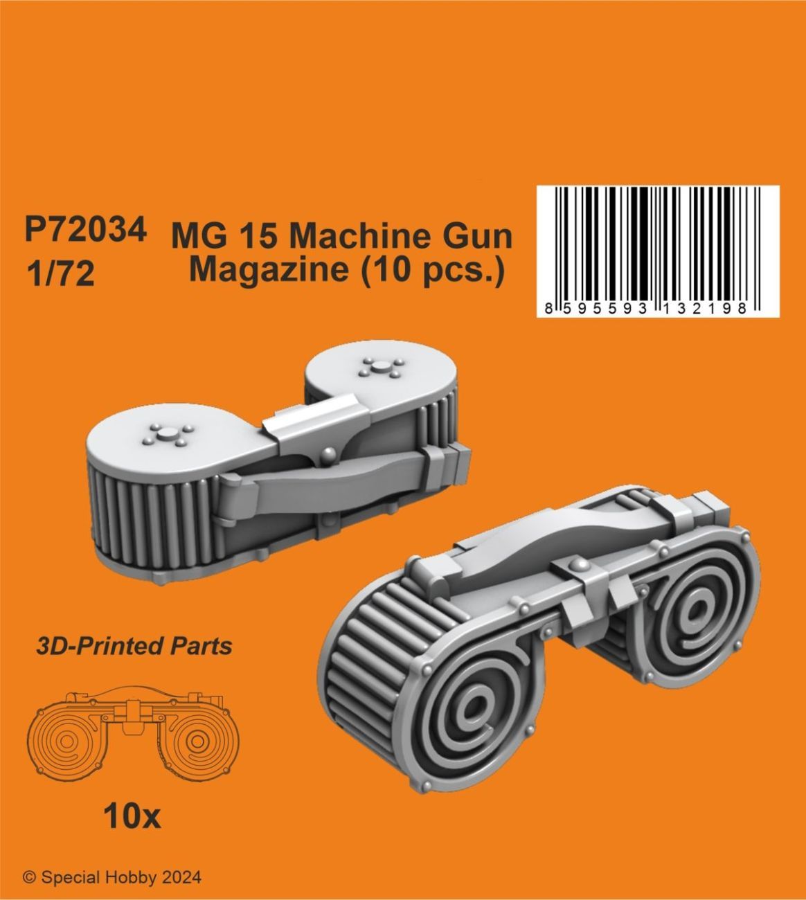1:72 MG 15 Machine Gun Magazine (10 pcs.)