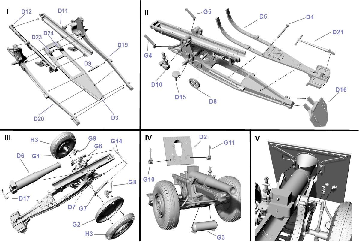 1:72 155mm heavy howitzer M1918 A1