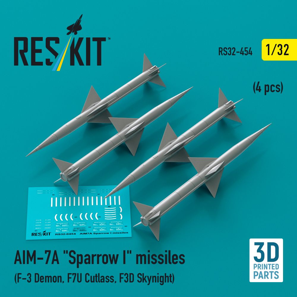 1:32 AIM-7A Sparrow I missiles (4 pcs)